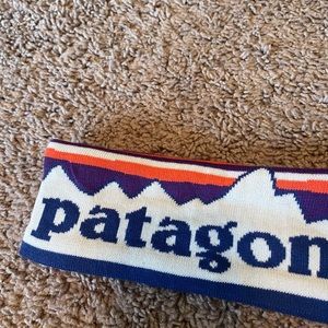 Patagonia Women's Fitz Roy Knit Headband - Blue, White, and Orange